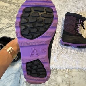 Kamik Purple and Black Kids Snow Boots